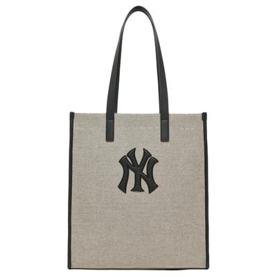 New York Yankees Большая Логотип Базовая Хлопковая Холщовая Сумка-Тоут Унисекс Сумки-Тоты Серый 3AORM033N-50BKS