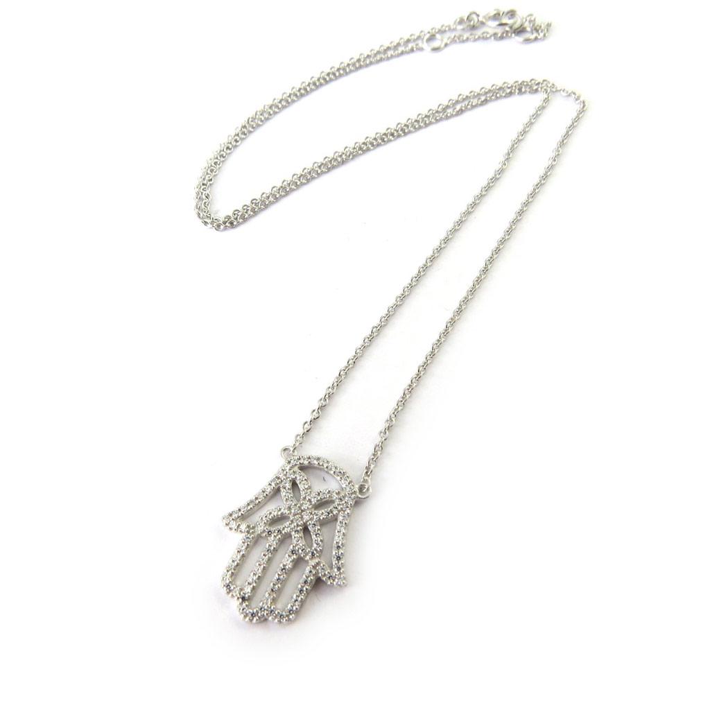 Altesse [M5939] - Белое серебряное колье «Фатма»