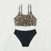 Children's Swimsuit Two-piece Swimwear Girls Leopard Printed Swimsuit