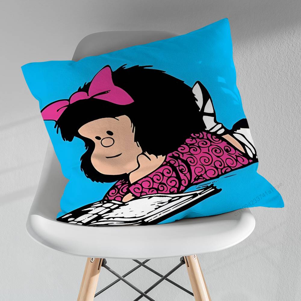 Cute MMafaldas Comics pillow over living room sofa cushion cover home decoration bedroom room bed pillow cover