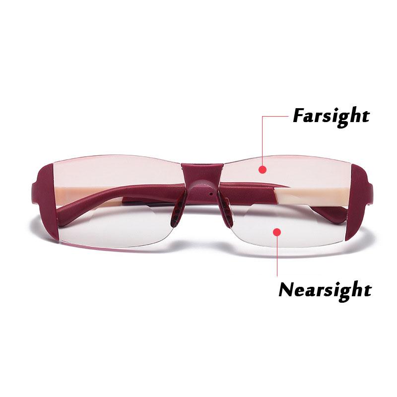 Progressive Bifocal Reading Glasses Women Men Vintage Retro Blue Light Blocking Presbyopia Unisex Trendy Near Far Eyewear