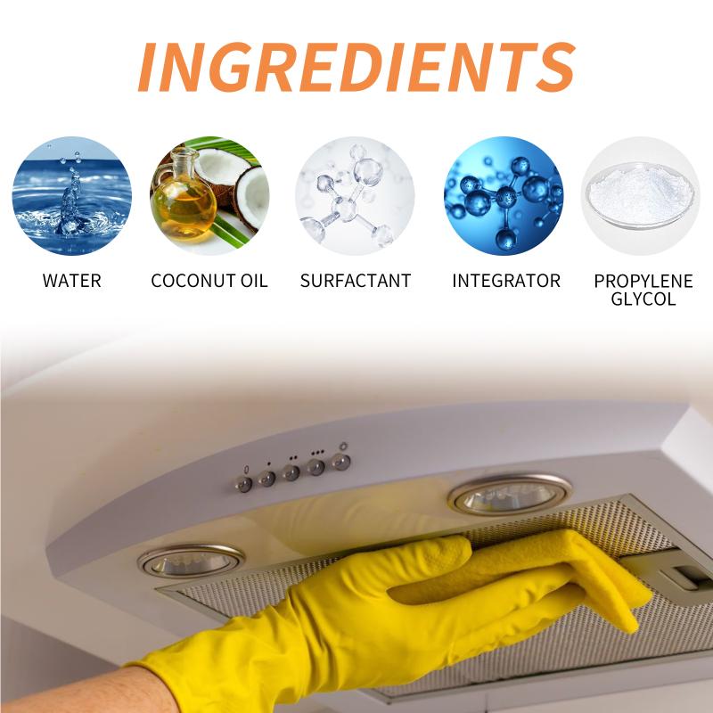 Multi Function Kitchen Decontamination Cleaner Pot and Pan Oil Grease Rust Yellow Scale Remover for Home Surfaces