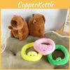 Circle Capybara Swimming Plush Keychain Doll Pendant Bag Decoration Kids Gift