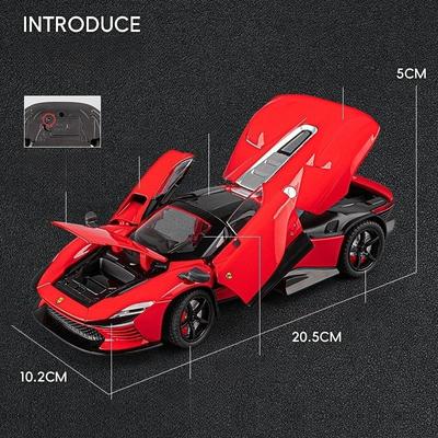 1:22 Daytona SP3 Суперкар Сплав Модель Автомобиля Игрушка Литье под Давлением Звук и Свет Автомобильные Игрушки Для Детей Транспортное Средство