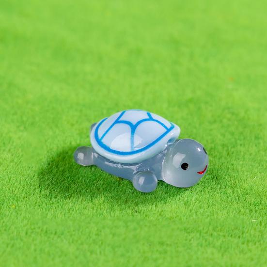 24 шт. Фигурки черепах, светящиеся смоляные украшения в виде черепах, светящиеся в темноте миниатюры черепах для волшебного сада, поделки своими руками, мох, микроландшафтное украшение