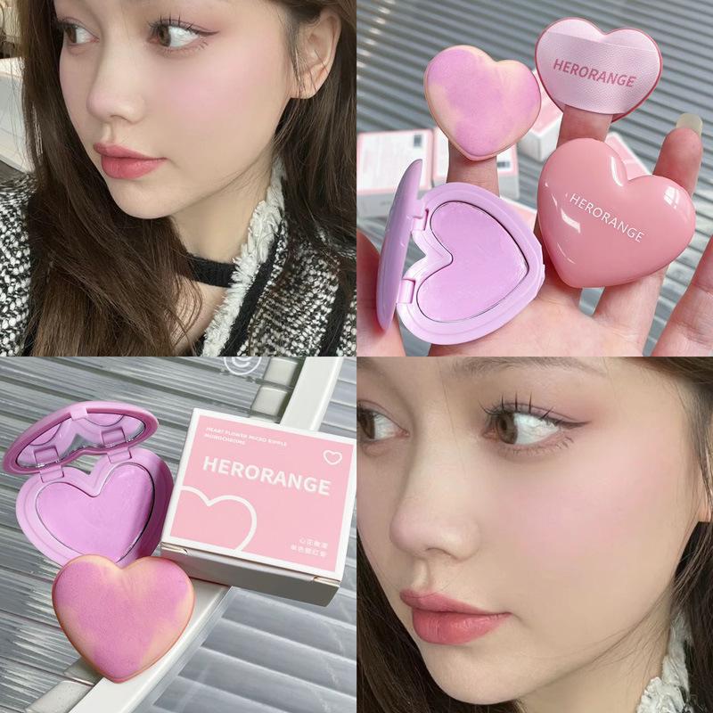 Heart Blossom Одноцветные румяна Love Blush Полупрозрачные с тонким естественным ощущением для контуринга
