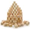 Enkrio Wood Cubes, Wooden Building Blocks, Cubes, Wooden Blocks, Shape Cubes, Set of 100, DIY Crafts and Decoration, Untreated Natural Wood Cubes,