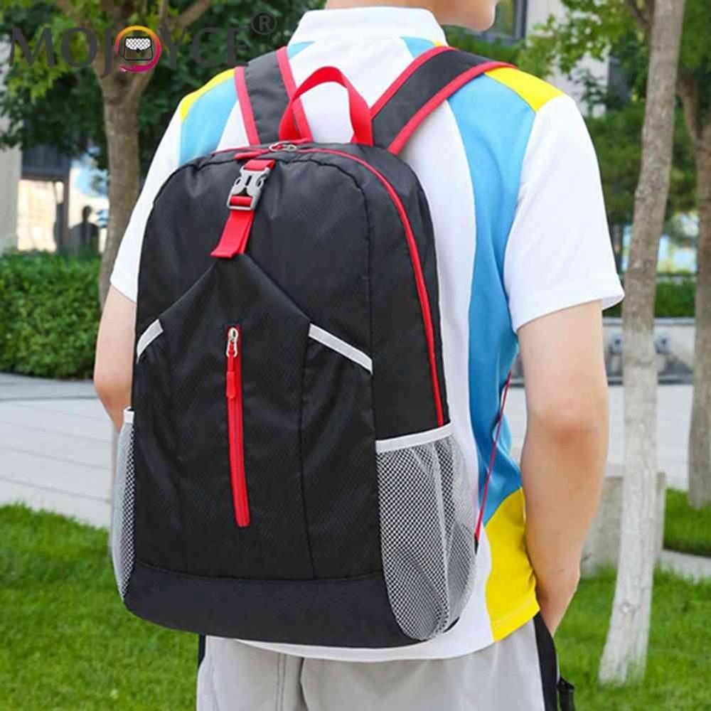 Large Capacity Lightweight Nylon Bag Zipper Foldable Backpack Casual   Outdoor