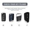 XOWS7 Zinc Alloy Leather Car Remote Key Case Cover Protector Shell Fob For Skoda Superb A7 Kodiaq Octavia A7 A8 Keychain Accessories