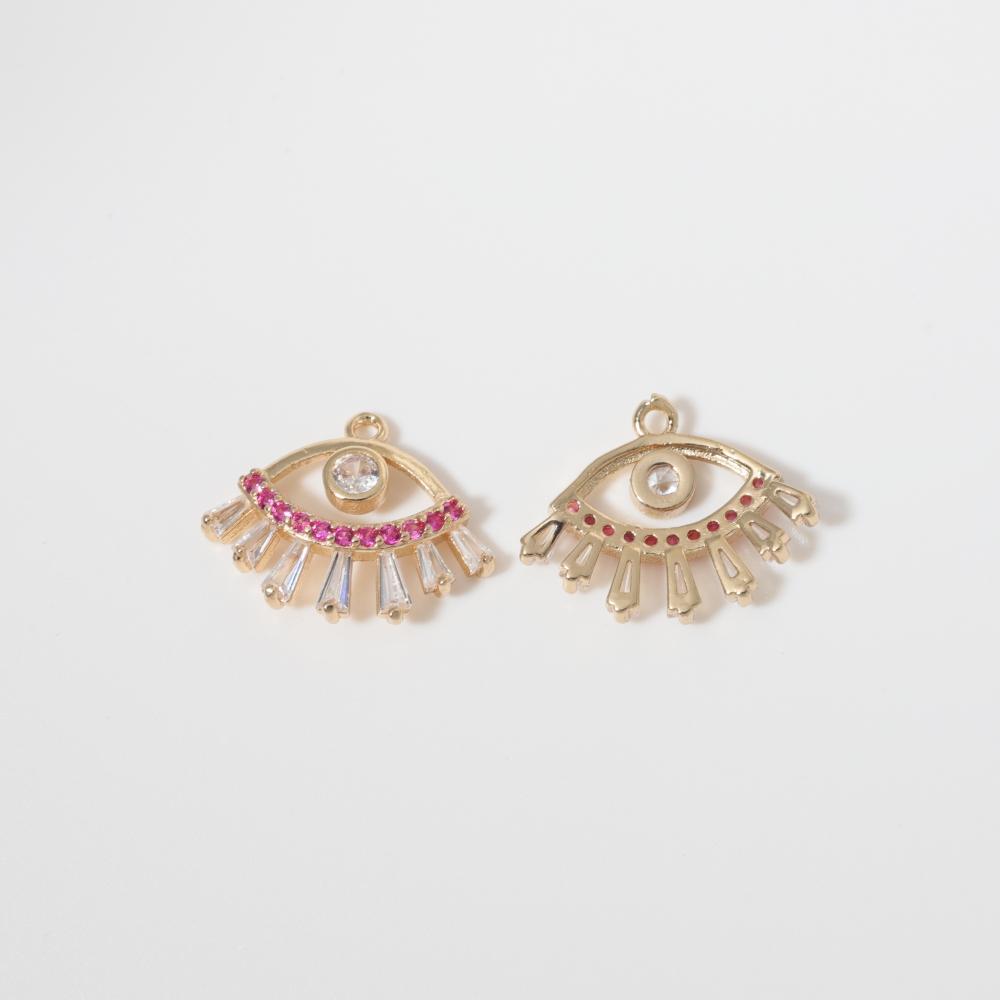 Eye Zirconia Pendant Charms for Handmade Jewelry Accessories
