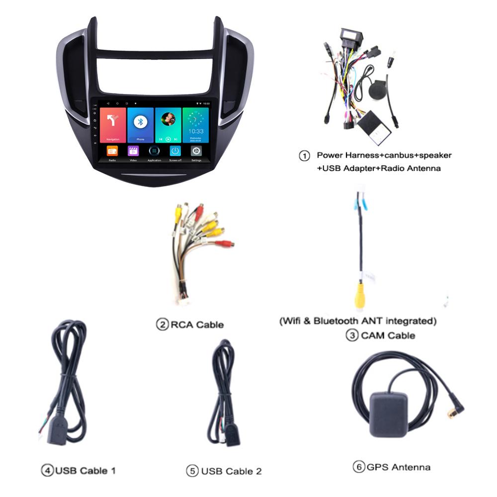 icreative Автомобильный радиоприемник на базе Android, мультимедийный плеер для Chevrolet Trax 2014-2016, стерео GPS-навигация, автомобильное стерео головное устройство Carplay