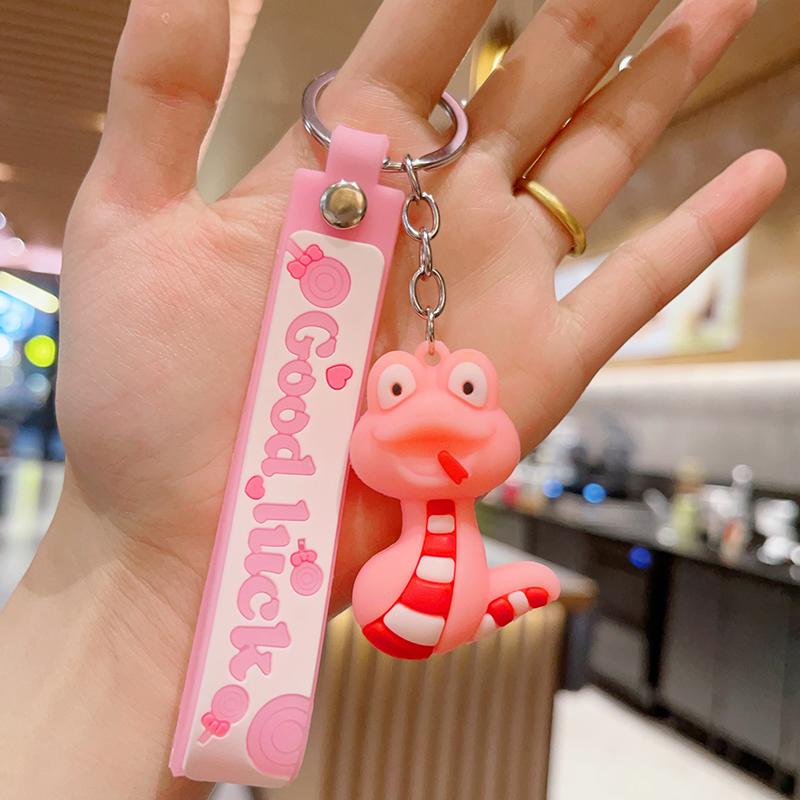 Креативный брелок-подвеска в виде змеи, милый мультяшный кулон в виде змеи со знаком зодиака, рюкзак, подвесное украшение, аксессуары, небольшие подарки