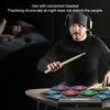 Electronic Drum Set with Drum Sticks and Pedals Roll-Up Drum Practice Pad Electric Drum Set for Kids Xmas Birthday Gift