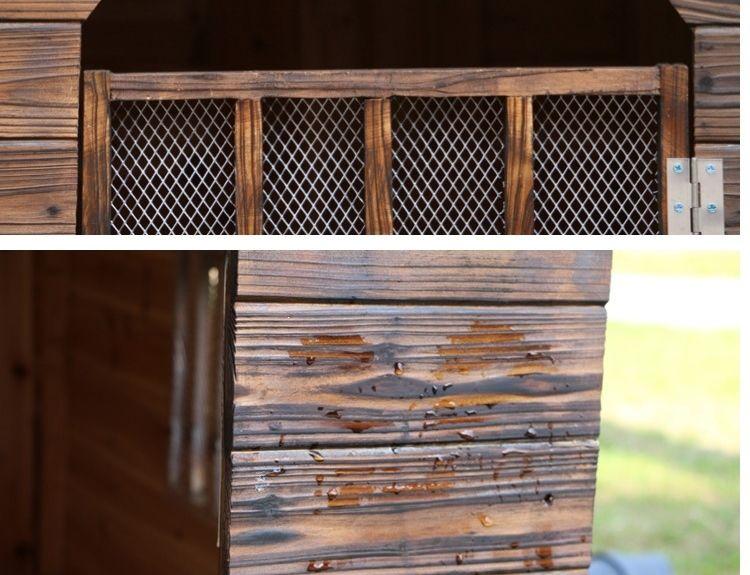 Solid Wood Large Outdoor Dog House - Rainproof, Sunproof, Windproof Handmade Kennel