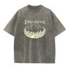 Printed Pure Cotton Washed TShirt For Men Round Neck Loose Fit Casual Short Sleeves Suitable For Commute And Trendy Wear