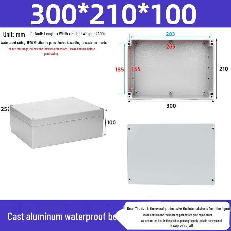 Die-cast Aluminum Outdoor Junction Box IP65 Waterproof Enclosure