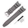 Waterproof Watch Strap, Compatible with Genuine Casio SGW-100 Band (Gray)