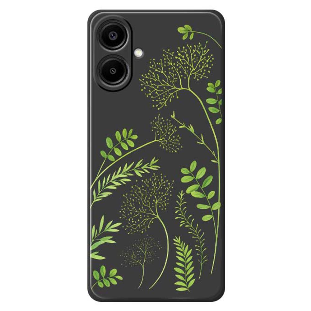 Чехол для Samsung Galaxy A07 4G с принтом в виде листьев, с прямыми краями, задняя крышка из ТПУ