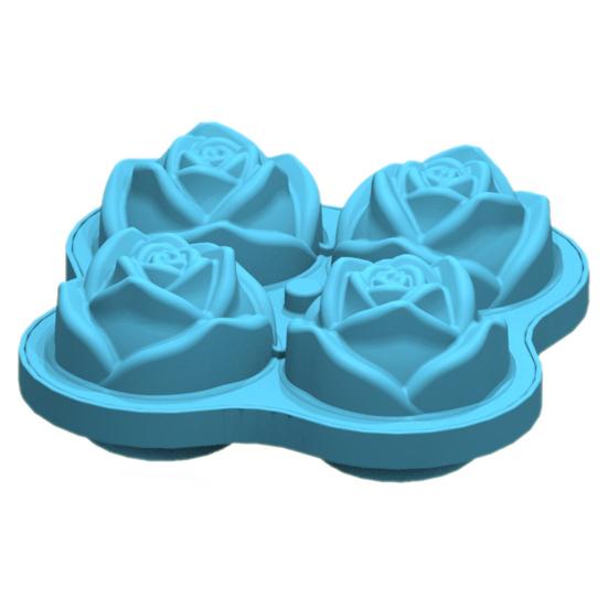 Форма для кубиков льда Yousheng в форме розы, силиконовая форма для коктейлей, не проливающаяся, не выцветающая, для бара