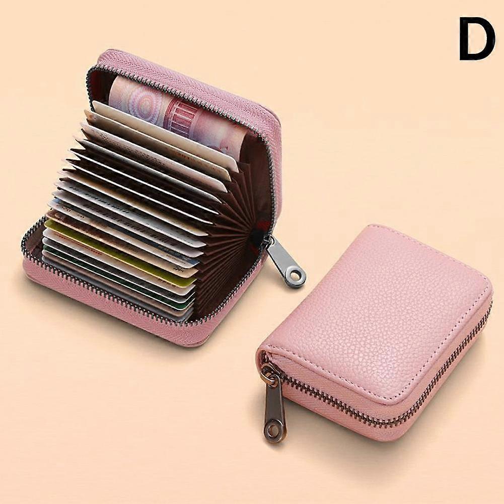 Slim Card Case Zipper Card Holder Wallet Cr edit Large Capacity