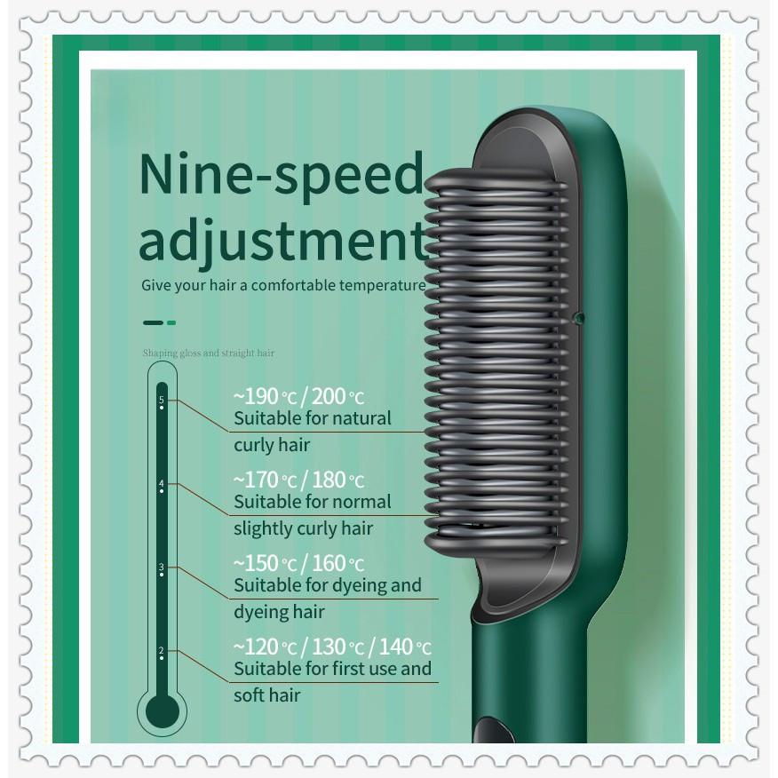 Wireless Hair Straightener Comb Negative Ion Hair Care Hair Curler USB Rechargeable Professional Hair Straightening Brush