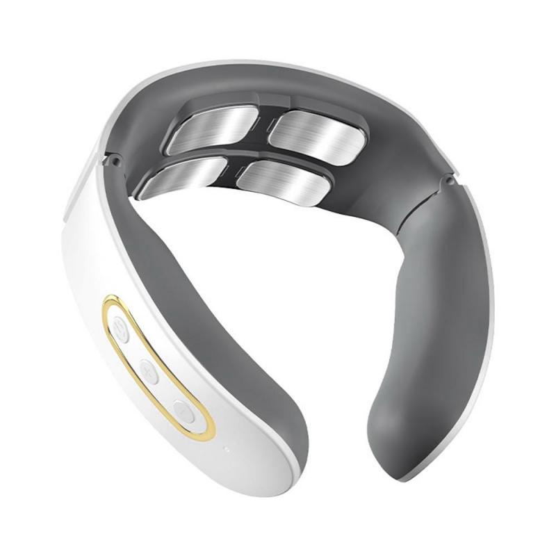 EMS Electric Neck Massager 6 Modes 9 Gears Neck Shoulder Massage Wireless Cervical Spine Massager Heating Physiotherapy