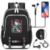 New Student Backpack Multifunctional USB Large Capacity Travel Bag Ghost Destroy Peripheral Printing Trend