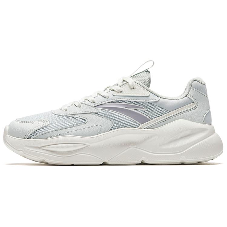 Anta Unrestrained Series Trendy Versatile Wear-Resistant Rebound Shock Absorption Low-Top Casual Shoes Women Sneaker White Blue Purple 922528833-2