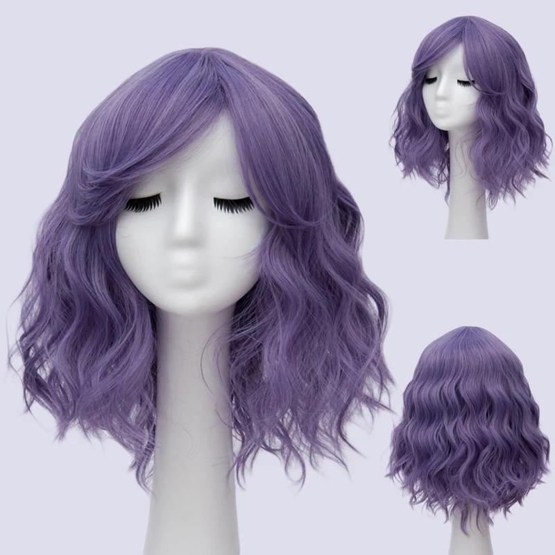 Short Bob Cosplay Wig for Women Synthetic Green Hair New Style Natural Supple Summer Heat Resistant Wig With Side Bangs