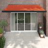 VidaXL Retractable Awning Orange and Brown 3.5x2.5m Fabric and Aluminum 3154617