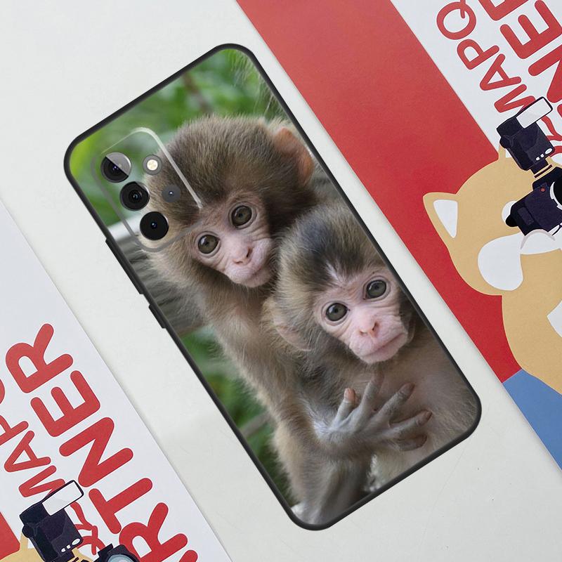 Cute Baby Monkey Animal Case For Samsung Galaxy A53 A16 A26 A36 A56 A55 A35 A15 A52 A32 A12 A33 A13 A14 A34 A54 A17
