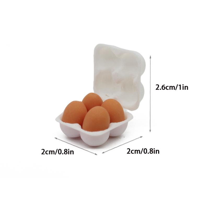 1:12 Dollhouse Simulation Eggs Miniature Egg Tray Egg Box Dollhouse Kitchen Food Decoration Toy Life Scene Accessories