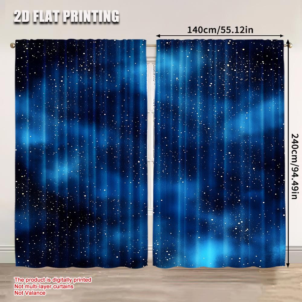 2 шт. Штора «Ночное небо» Вселенная Космос Галактика Штора Ночь под звездами Штора Применяется для гостиной, спальни, отеля, магазина