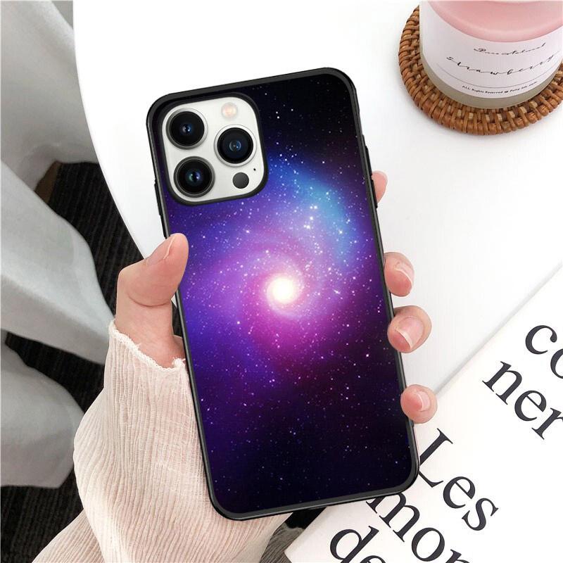 Blue Purple Pink Space Night Sky Phone Case For Iphone 14 13 12 11 Pro Max Case For Iphone 14 13 Pro XS MAX X XR Case