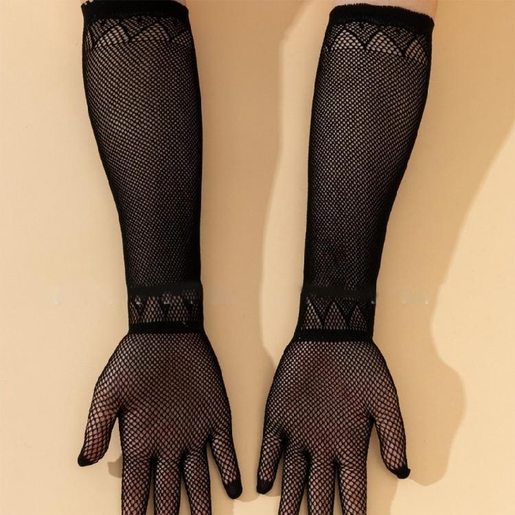 Вечерние платья перчатки для женщин леди перчатки-сетка с полными пальцами перчатки для выпускного бала