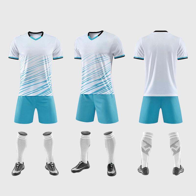 Детский быстросохнущий дышащий футбольный тренировочный костюм из джерси - командная форма для мальчиков, впитывающая пот