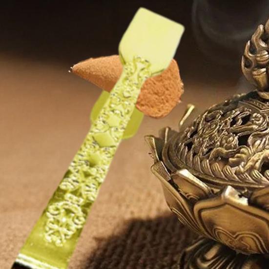 1/2/4 шт. Винтажные металлические щипцы для угля с позолоченной гравированной ручкой, многоцелевой зажим для благовоний, аксессуары для благовоний