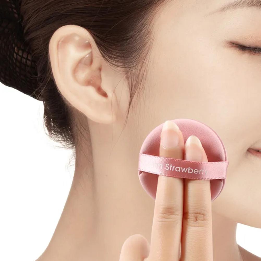 Пуховка Air Cushion Powder Puff Strawberry Pie без латекса, двойное использование для сухого и влажного макияжа, круглая губка-спонж для макияжа, косметический инструмент