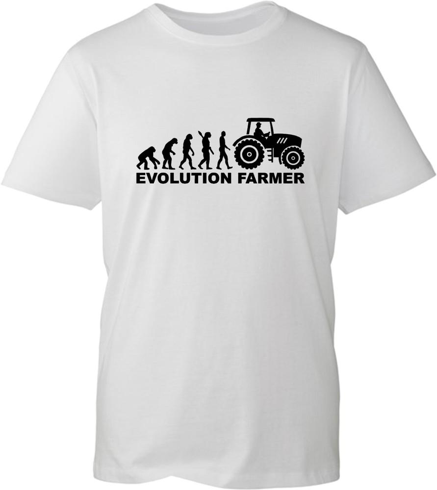 Evolution Of Farmer Tshirt Huunisex Evolution Funny Farming Tractor Birthday Top