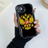 LZ15 Эмблема России дизайн Прозрачные мягкие волнистые чехлы для телефонов для iPhone 15 13 Pro Max 12 mini 14 8 Plus XS Max XR 6 Защитная задняя крышка