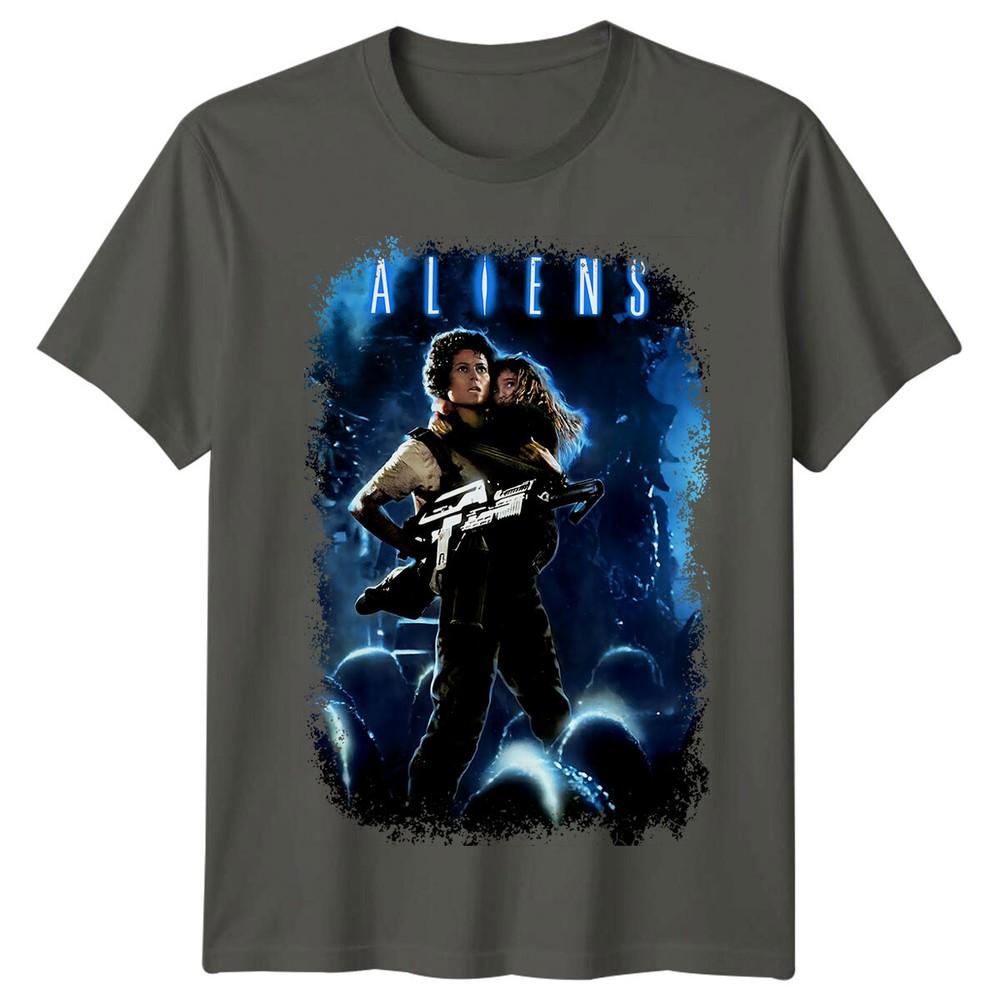 Aliens 1986 Movie Poster Inspired Tshirt Retro Classic Tee Unisex