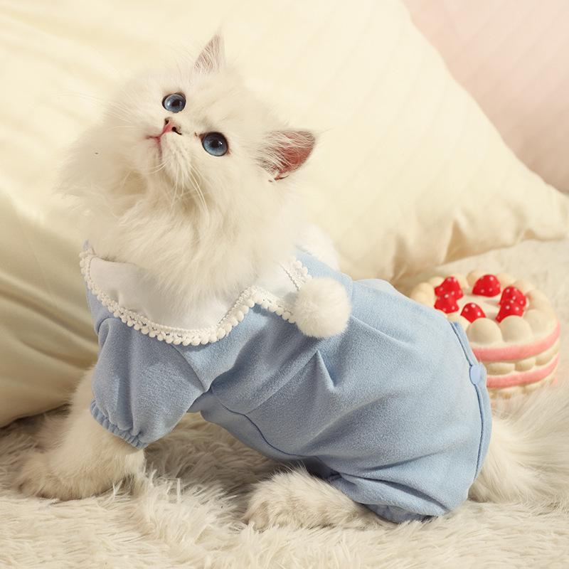 Зимняя теплая пижама для четвероногих собак мелких пород - померанский шпиц, тедди, бишон