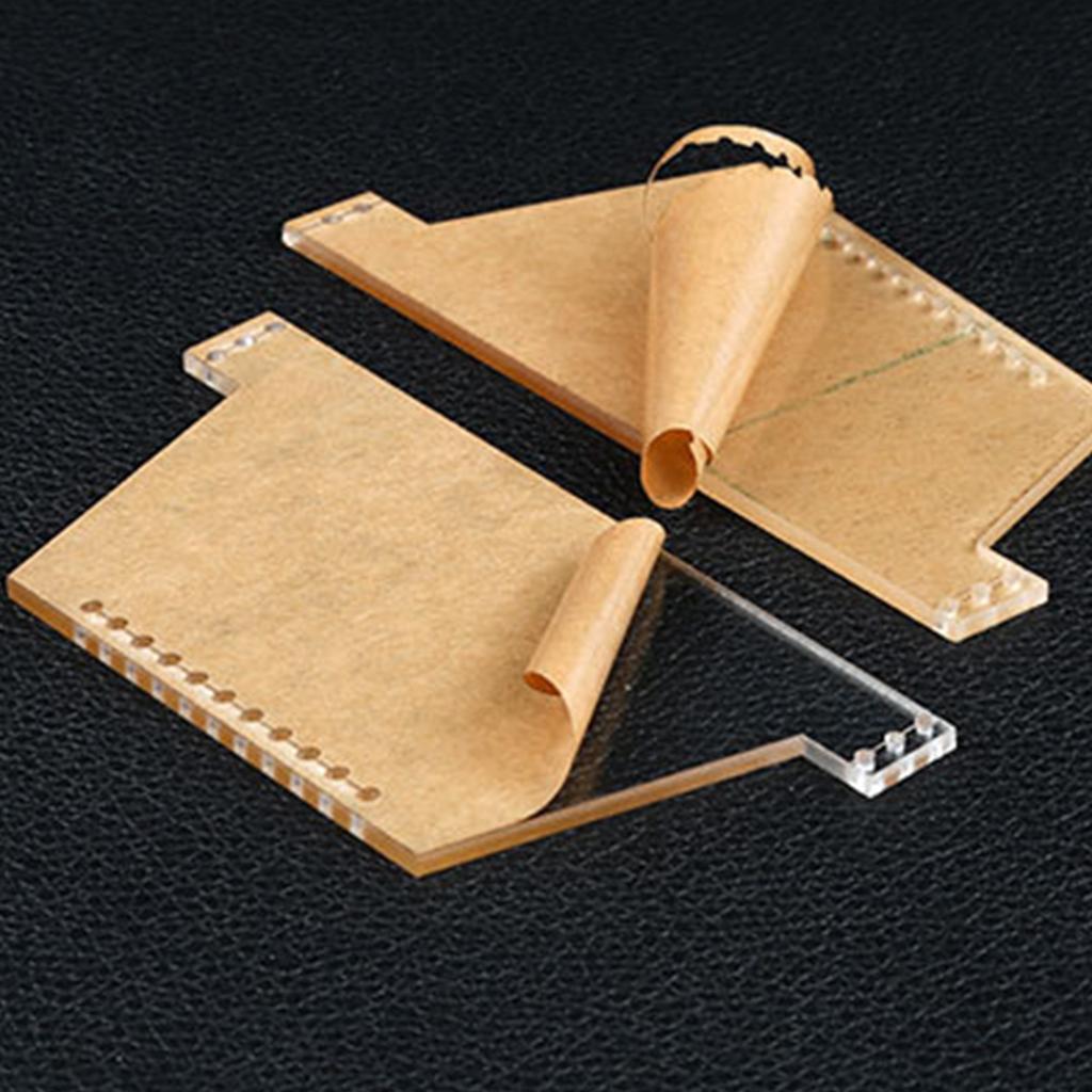 Transparent Acrylic Templates Wallet Pattern Acrylic Stencils Keychains Pattern Acrylic Templates for Leather Crafts