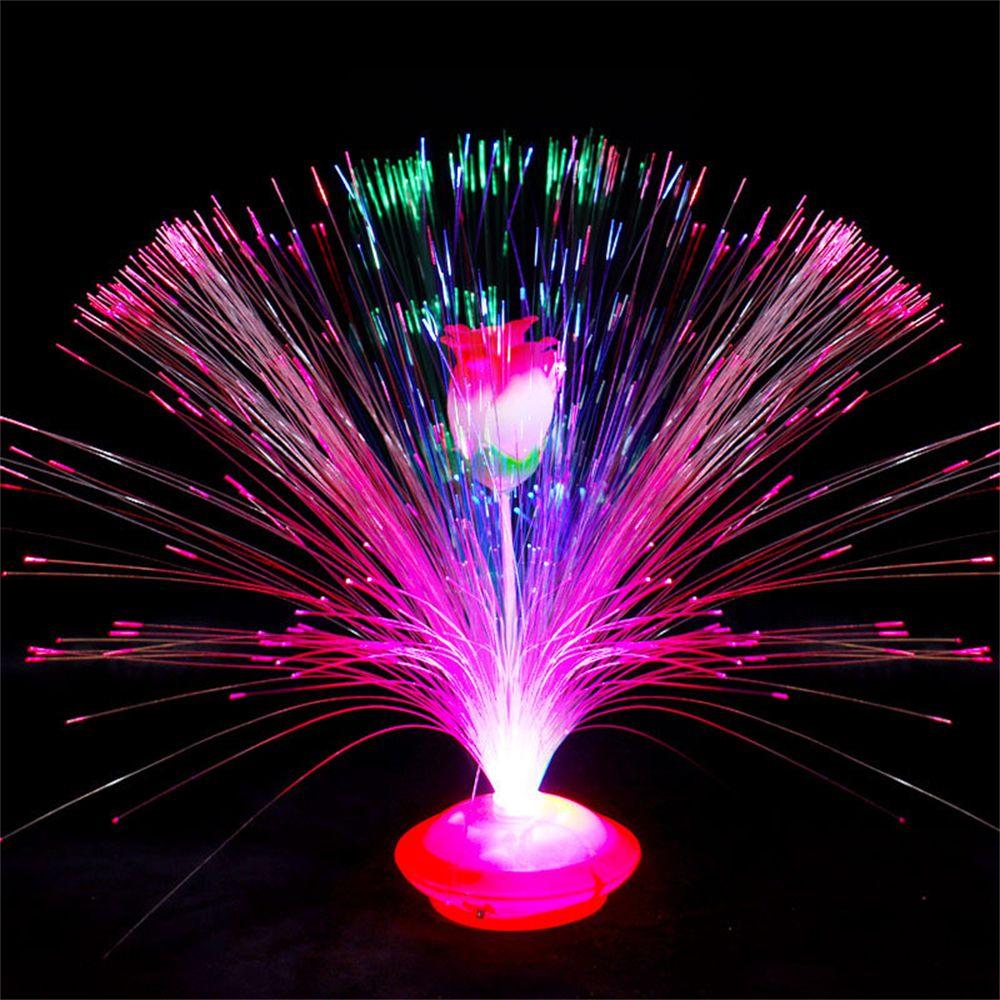 Flashing Holiday Home Decor LED Fiber Optic Light Christmas Decoration Night Lamp Multicolor