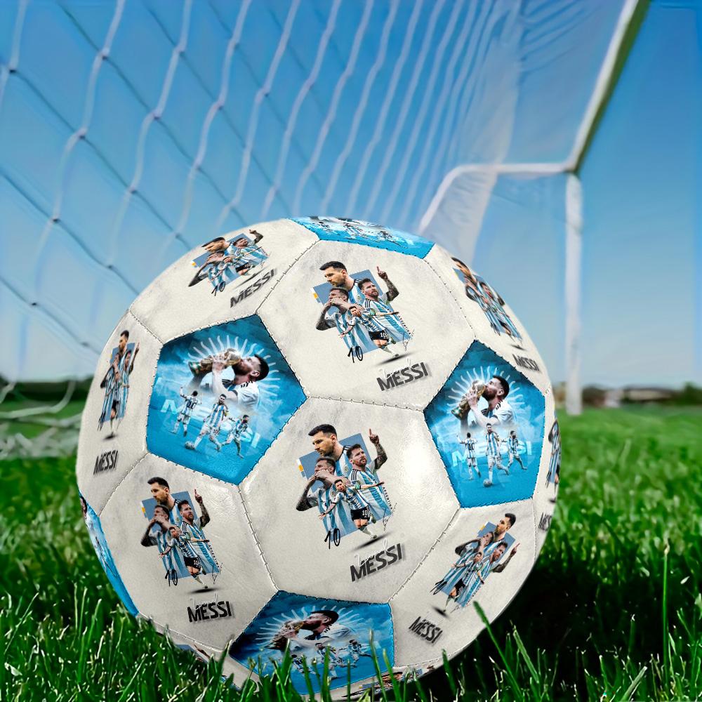 1pc Messi Size 5 Soccer Football Machine Sewn Outdoor Training and Matches Surprise Collection Gift Distinctive Home Decor And Party Gift