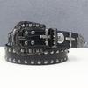 Crocodile Pattern American Western Rivet Cross Skull Rivet Strap Punk Men's Belt Women