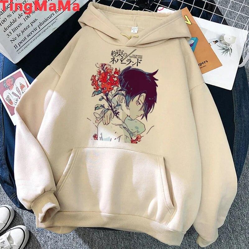 The Promise Neverland Hoodies Unisex Harajuku Y2k Aesthetic Anime Graphic Unisex Sweatshirts Anime Korea Unisex Hoodie