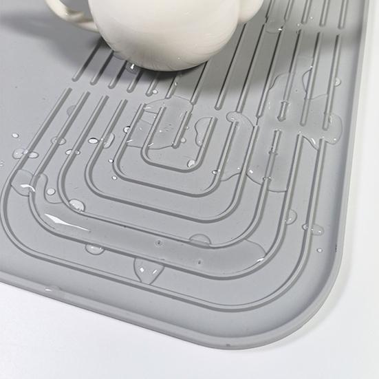 Силиконовый кофейный коврик с противоскользящей ручкой, коврики для сушки посуды, водонепроницаемые, термостойкие, без бисфенола А, коврики для столешницы, аксессуары для бара с эспрессо-напитками