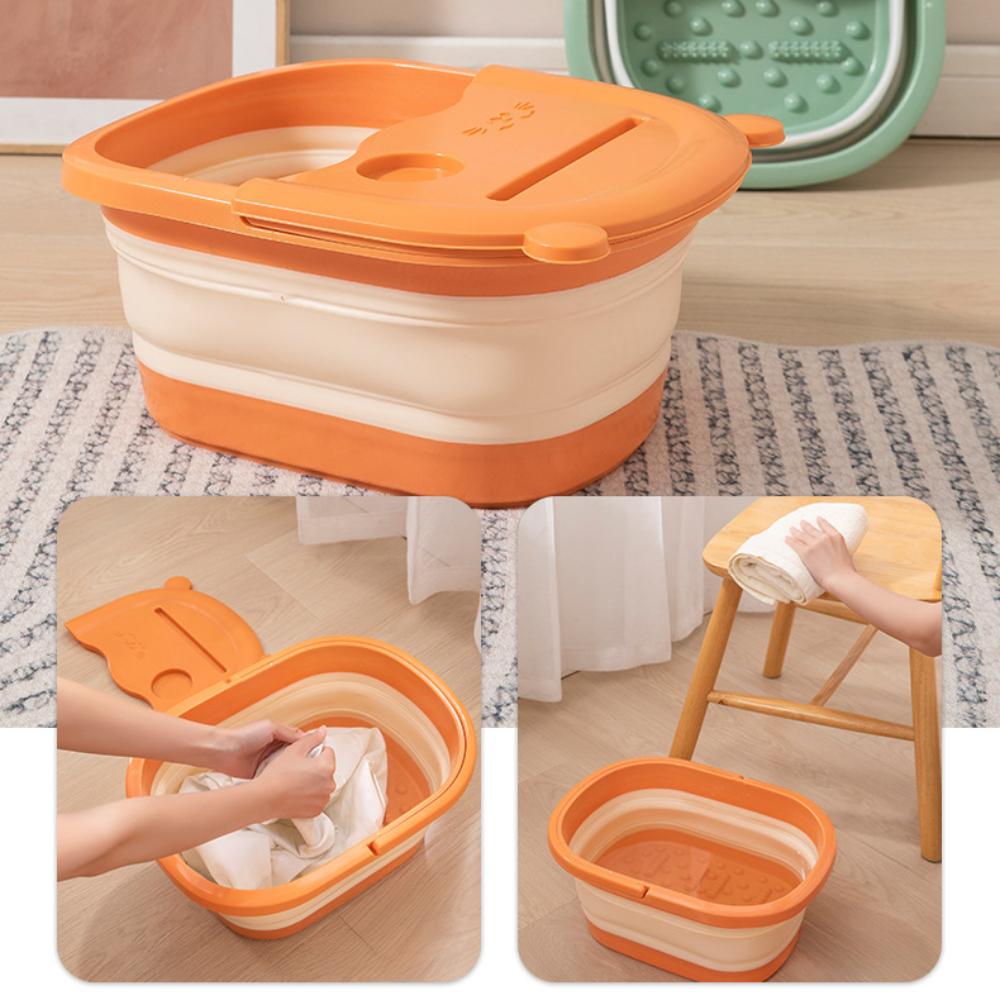 Складная массажная ванна для ног, бытовая минималистичная спальня для взрослых, ведро для замачивания ног с крышкой, глубокая ванна для ног, умывальник для ног