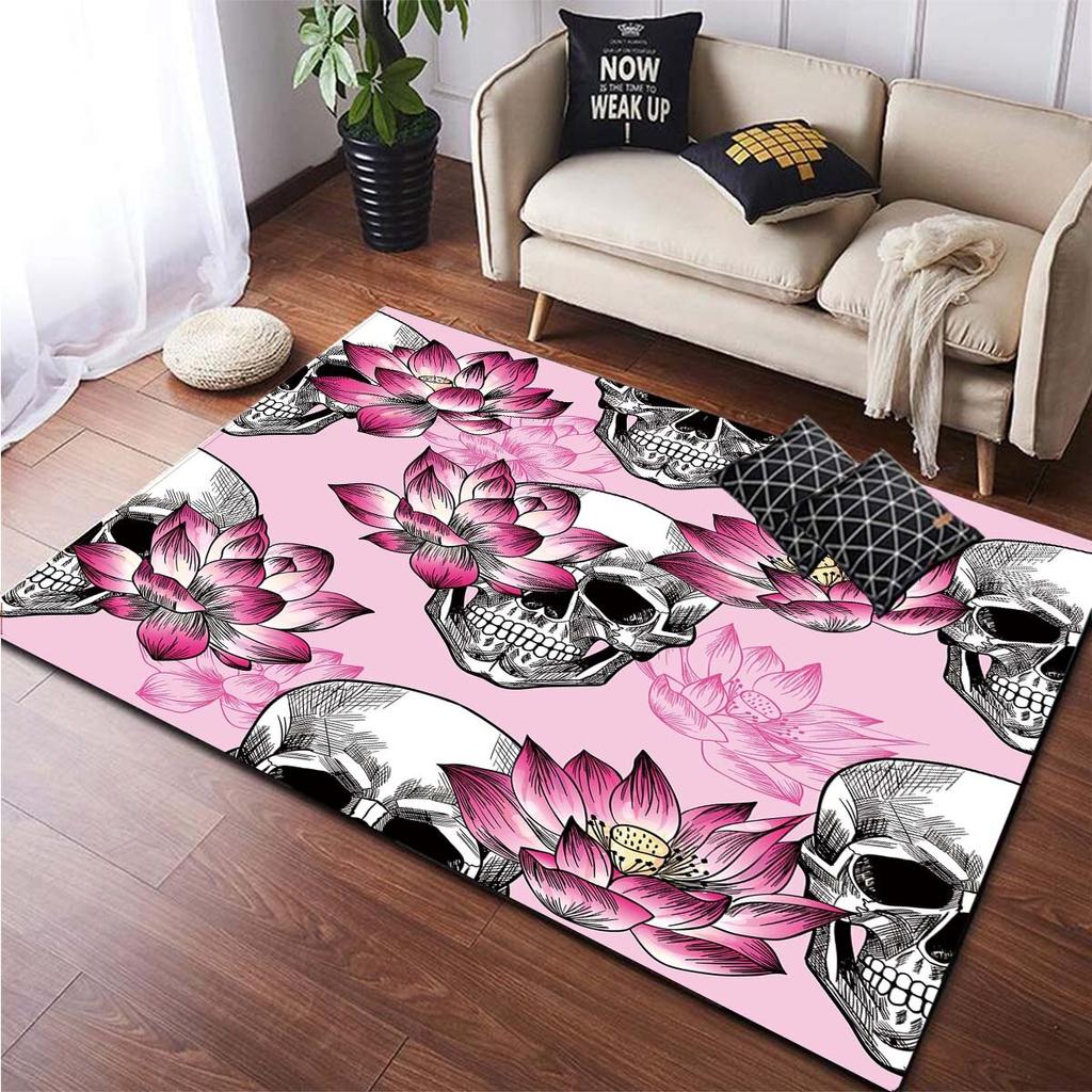 Ковер с черепом, противоскользящий ковер для гостиной, дома, внутренние коврики, ковер для спальни, дивана, ковер, домашний кухонный коврик